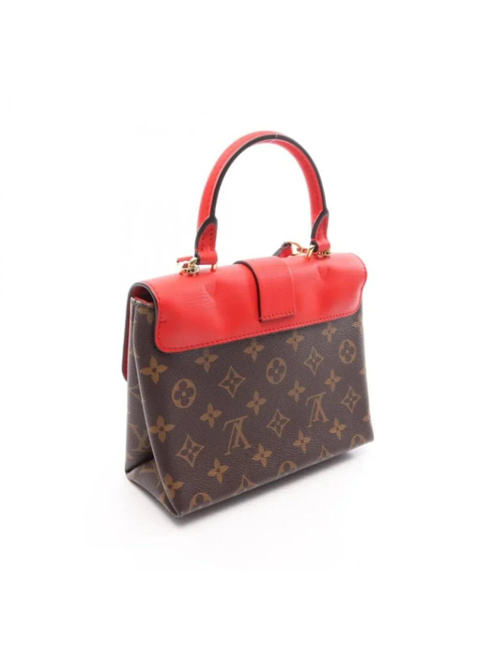 Louis Vuitton Handbag Locky BB Monogram Coquelicot 2-Way Coatingcanvas Leather